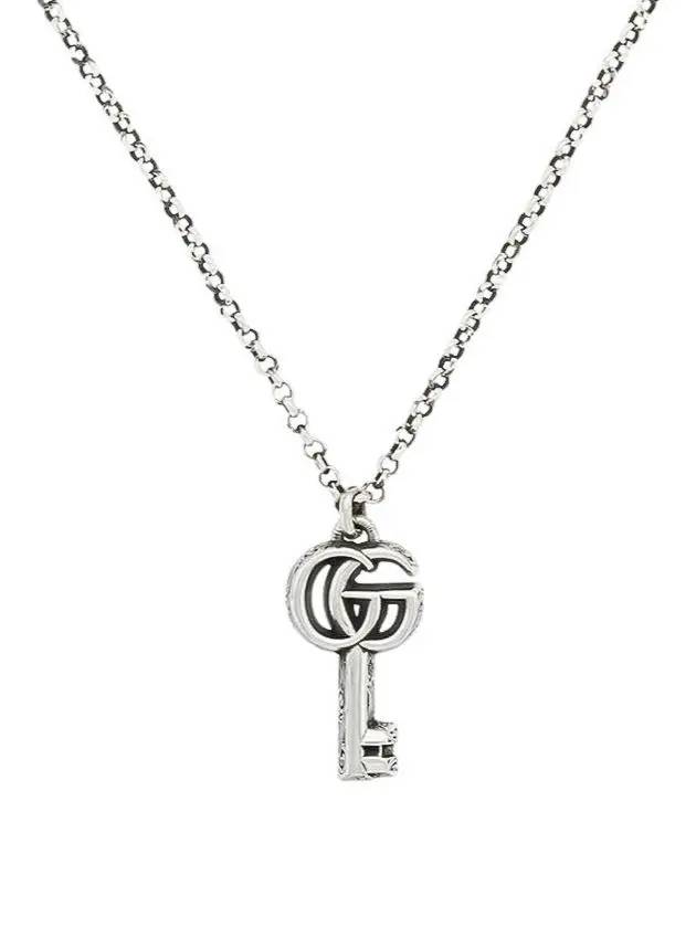 Double G Key Necklace YBB627757001 Silver - GUCCI - BALAAN 2