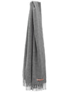 Wool Fringe Scarf Grey Melange - ACNE STUDIOS - BALAAN 4