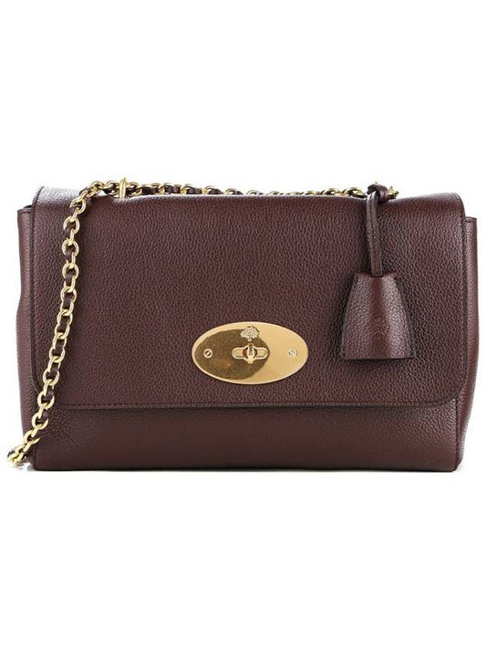 Lily Classic Grain Medium Shoulder Bag Oxblood - MULBERRY - BALAAN 2