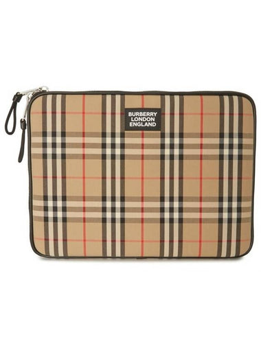 Logo Patch Check Clutch Laptop Case 8021190 - BURBERRY - BALAAN 1