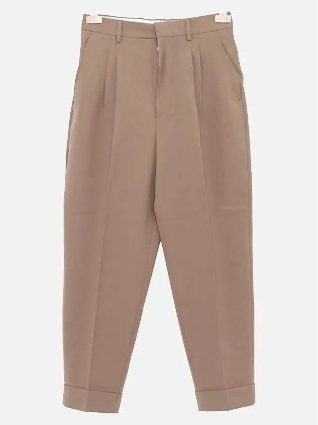 Wool Slacks Brown - AMI - BALAAN 4