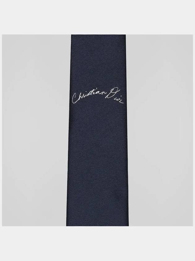 Handwriting Logo Tie Navy - DIOR - BALAAN 3