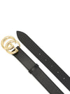 Men's GG Marmont Buckle Belt Black - GUCCI - BALAAN 4