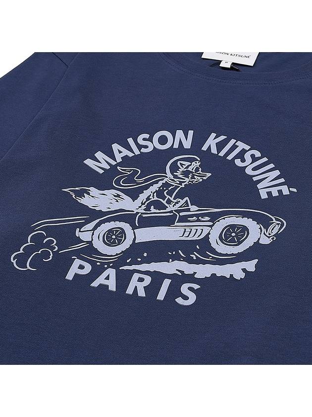 Racing Fox Comfort Short Sleeve T-Shirt Ink Blue - MAISON KITSUNE - BALAAN 4