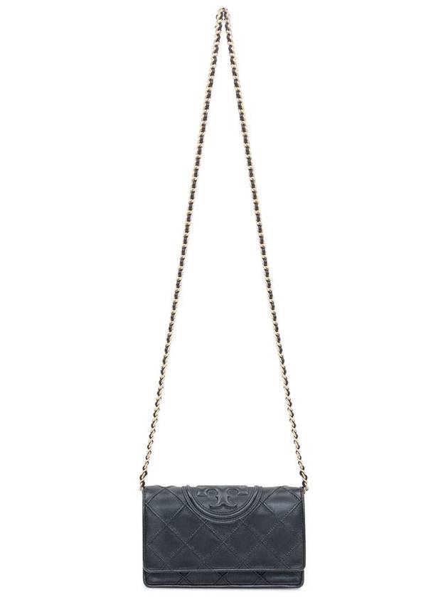 Fleming Soft Chain Long Wallet Bag Black - TORY BURCH - BALAAN 3