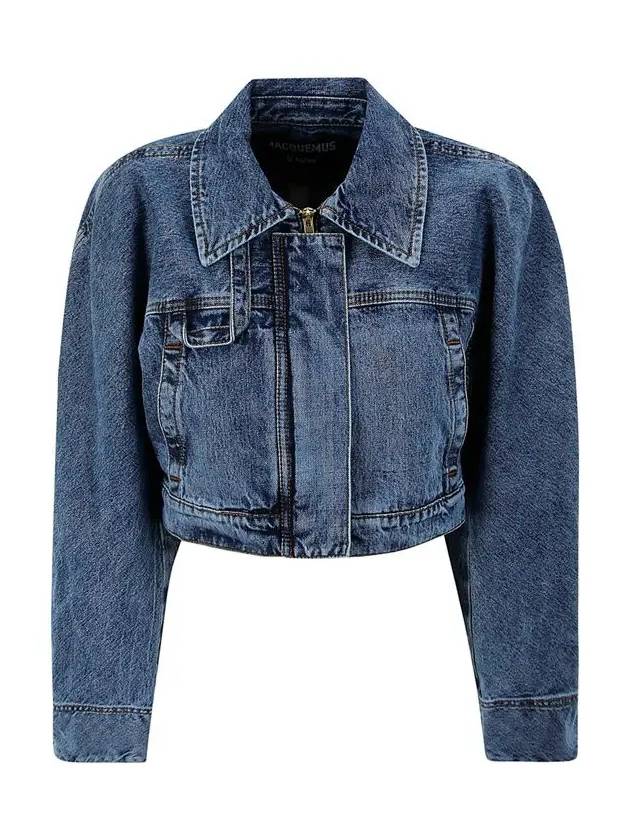 Le Beste Nimes Mayo Cropped Denim Jacket Blue Tabak - JACQUEMUS - BALAAN 2