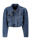 La Veste Nimes Meio Cropped Denim Jacket Blue Tabak - JACQUEMUS - BALAAN 2