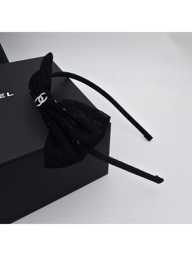 CC logo ribbon headband hairband black AAA226 - CHANEL - BALAAN 2