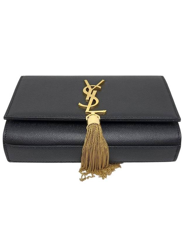 Women s 474366 Gold Tassel Chain Shoulder Bag - SAINT LAURENT - BALAAN 4