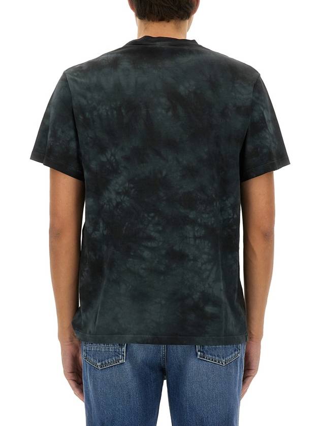 Embroidered Skull Tie Dye Short Sleeve T-Shirt Black - ALEXANDER MCQUEEN - BALAAN 4