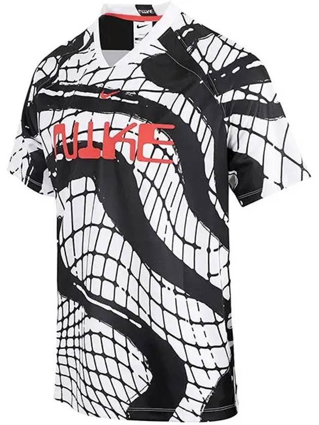 Soccer Dri Fit Jersey Short Sleeve T-Shirt White Black - NIKE - BALAAN 3