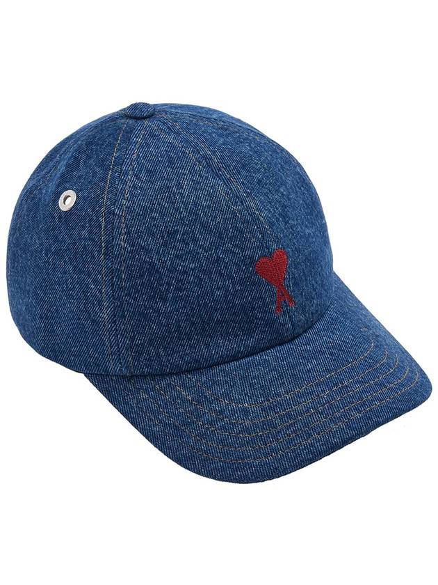 De Coeur Denim Ball Cap Blue - AMI - BALAAN 5