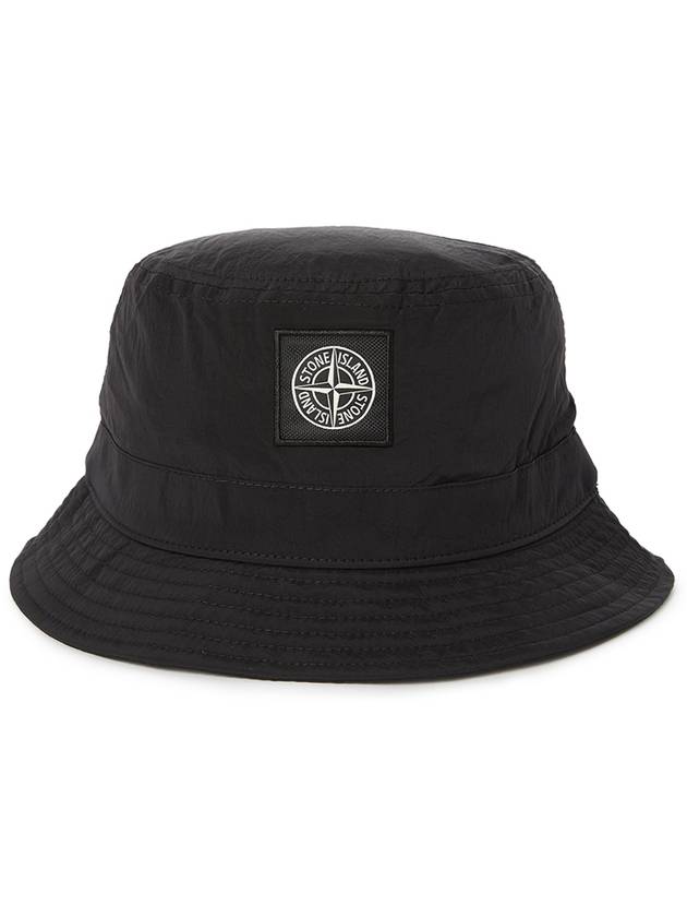 Logo Nylon Bucket Hat Black - STONE ISLAND - BALAAN 3