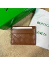 Intrecciato Leather Card Holder Brown - BOTTEGA VENETA - BALAAN 2