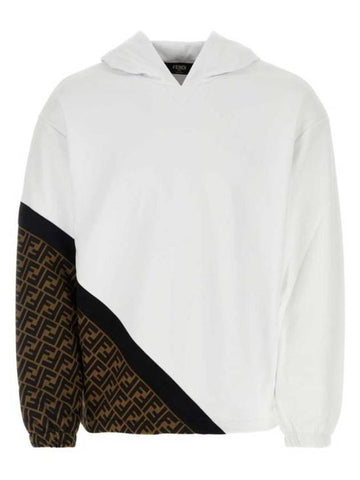 Monogram Logo Hoodie White - FENDI - BALAAN 1