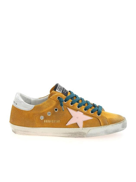 Superstar Suede Silver Tab Low Top Sneakers Orange - GOLDEN GOOSE - BALAAN 1