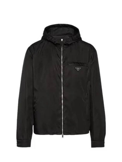 Re-Nylon Hooded Blouson Jacket Black - PRADA - BALAAN 2