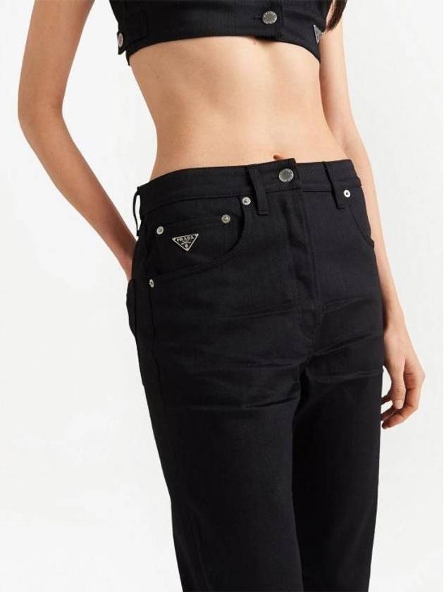 Stretch Denim 5 Pocket Jeans Black - PRADA - BALAAN 5