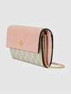 GG Marmont Chain Long Wallet Light Pink - GUCCI - BALAAN 3