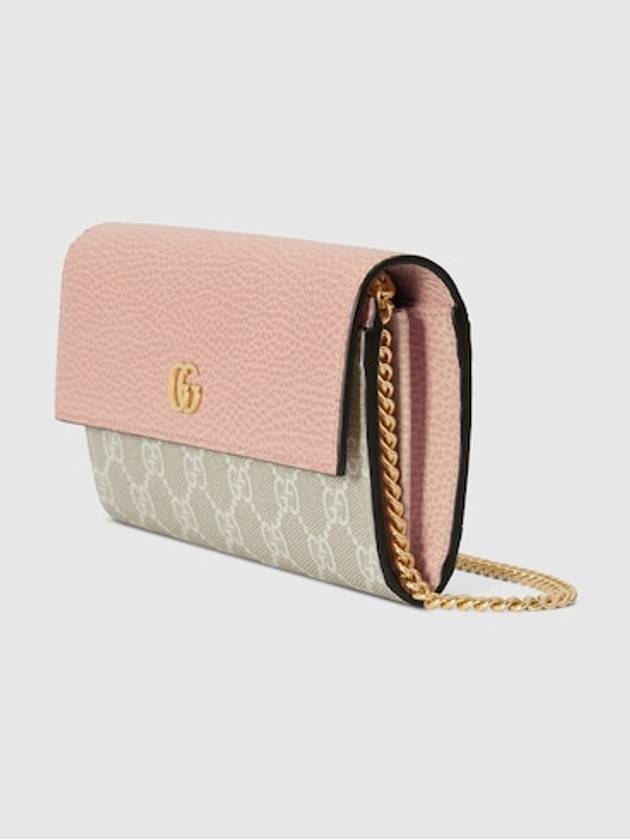 GG Marmont Chain Long Wallet Light Pink - GUCCI - BALAAN 3