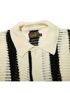 Stripe Netted Cotton Cardigan Black - OGARP - BALAAN 4