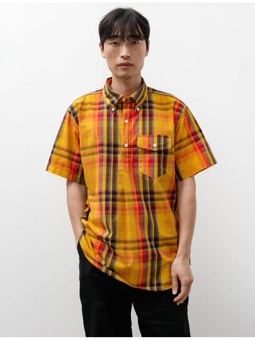 Cotton Gold Plaid Popover BD Shirt - ENGINEERED GARMENTS - BALAAN 1