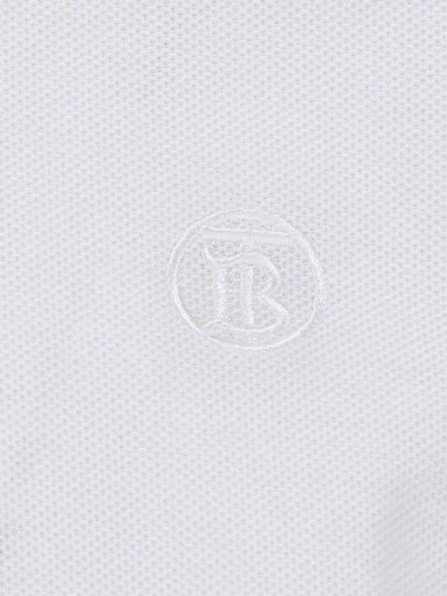 Cotton Polo Shirt White - BURBERRY - BALAAN 4