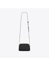 Gaby Quilted Lambskin Chain Cross Bag Black - SAINT LAURENT - BALAAN 5