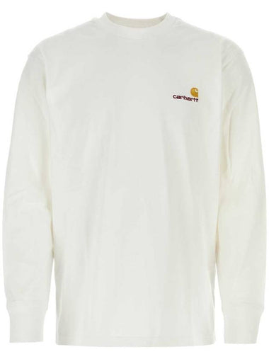 American Script Long Sleeve T-Shirt White - CARHARTT WIP - BALAAN 1