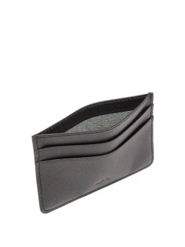 Andre Andre Logo Debossed Saffiano Leather Card Holder Wallet - A.P.C. - BALAAN 3