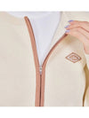 Women s Golf Wear Color Line Knit Zip up Cardigan Beige - J JANE - BALAAN 5