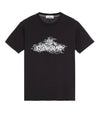 Institutional Two Print Short Sleeve T-Shirt Black - STONE ISLAND - BALAAN 1