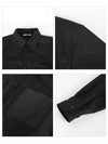 V Logo Leather Pocket Shirt Jacket Black - VALENTINO - BALAAN 5