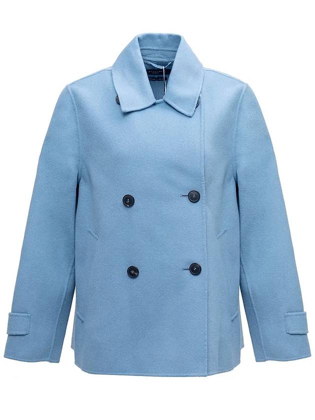 Usuale Virgin Wool Coat Sky Blue USUALE 050 - MAX MARA - BALAAN 1