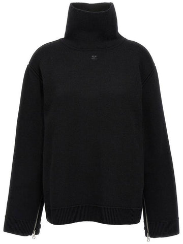 Courrèges Sweater Zipped Maxi Mockneck - COURREGES - BALAAN 1