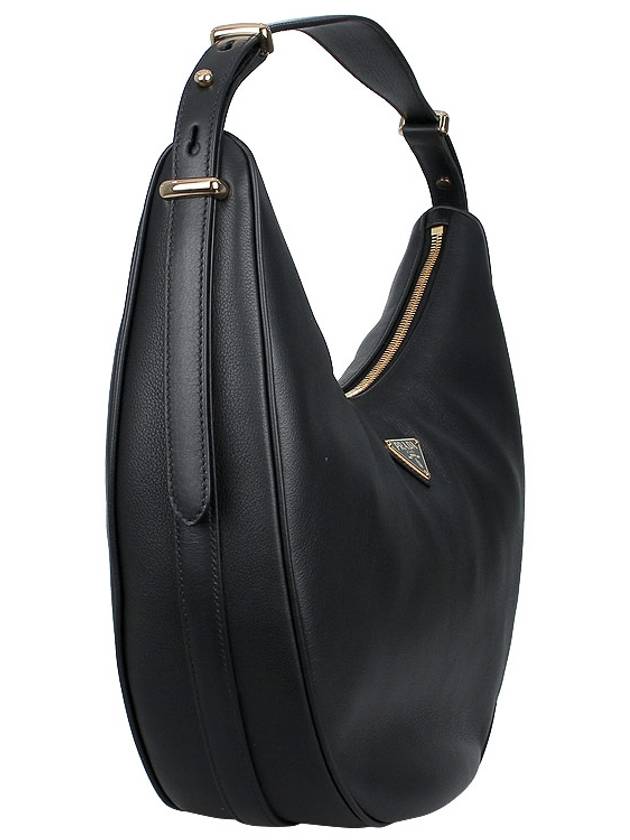 Large Leather Shoulder Bag Black - PRADA - BALAAN 4