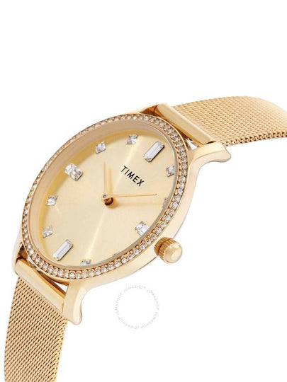 Timex Transcend Quartz Crystal Gold Dial Ladies Watch TW2W19300 - TIMEX - BALAAN 2