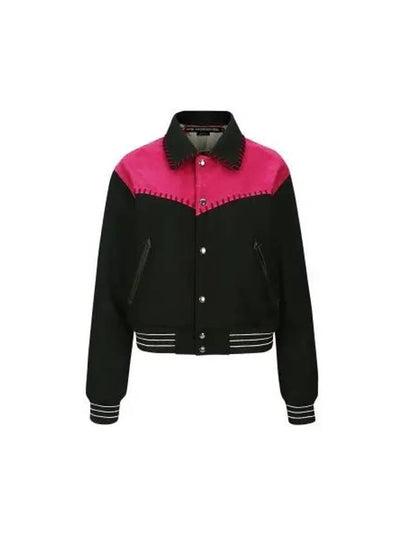 for WOMEN New Margo Western Varsity Jacket awa550w MAGENTA - ANDERSSON BELL - BALAAN 1