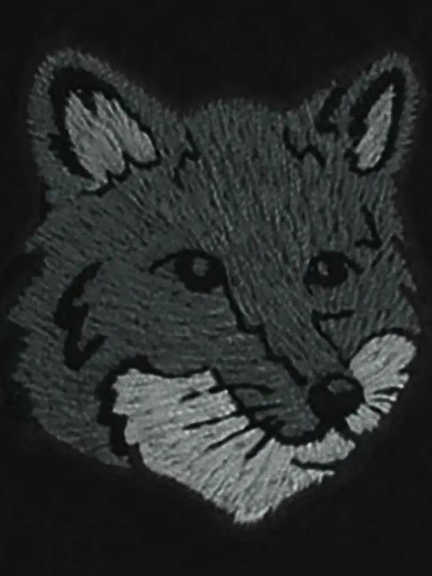 Wool Fox Head Muffler Black - MAISON KITSUNE - BALAAN 5