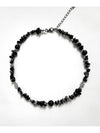 Necklace_NOX BLACK SNOWFLAKE OBSIDIAN Women's Necklace Black - RUBATI - BALAAN 1