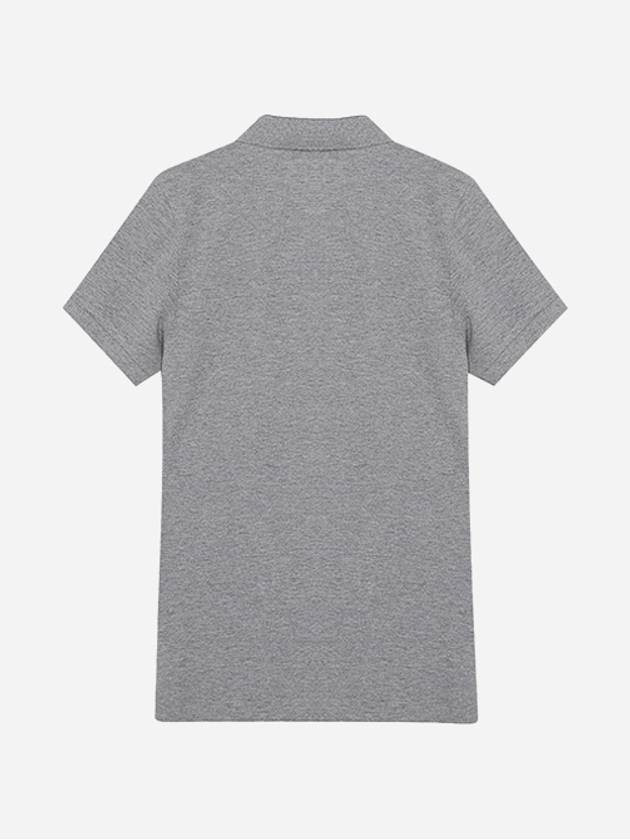 Fox Head Patch Classic Short Sleeve Polo Shirt Grey - MAISON KITSUNE - BALAAN 3