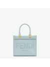 Sunshine Embossed Logo Small Tote Bag Light Blue - FENDI - BALAAN 1