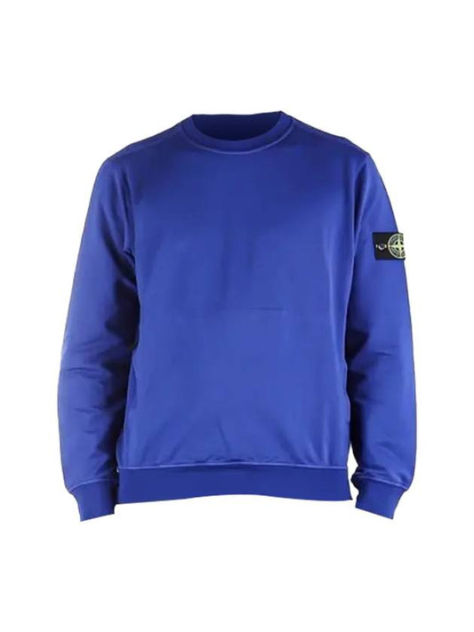 Waffen Patch Cotton Stretch Fleece Sweatshirt Bluette - STONE ISLAND - BALAAN 1