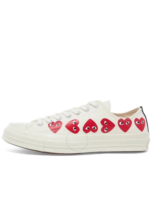 Multi Heart Chuck Taylor Low Top Sneakers Ivory - COMME DES GARCONS - BALAAN 2