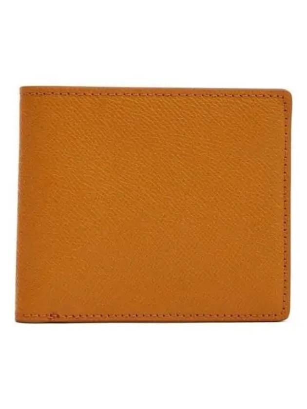 Stitched Bifold Leather Half Wallet Mustard - MAISON MARGIELA - BALAAN 2