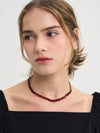 Red Square Jewel Necklace - SORRY TOO MUCH LOVE - BALAAN 1