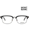 Eyewear Round Metal Glasses Silver Black - MONTBLANC - BALAAN 4