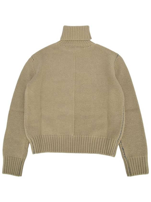 EKD Roll Neck Cashmere Knit Top Hunter - BURBERRY - BALAAN 3