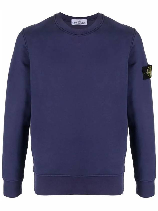 Wappen Patch Crew Neck Sweatshirt Dark Blue - STONE ISLAND - BALAAN 3