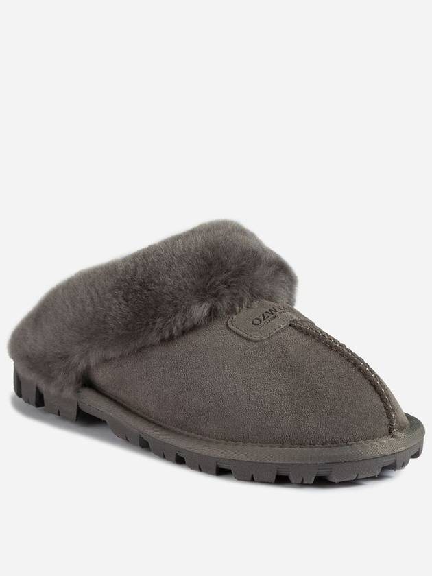 Australia Ozwear UGG Slippers Winter Natural Fur Shoes Indoor OZ114II Gray - OZWEAR UGG - BALAAN 2